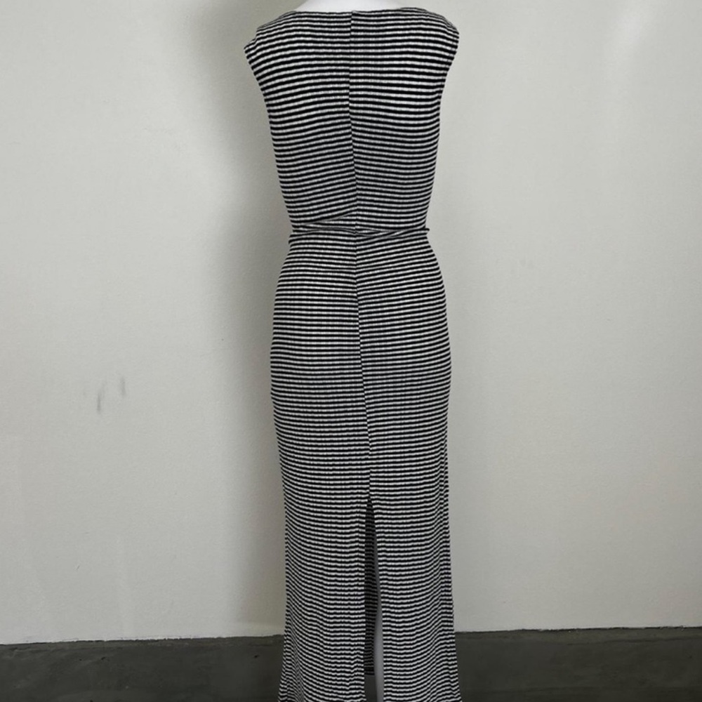 BYER TOO! Dress - Chic Black and White Striped Maxi Body Dress 90s - Picture 6 of 7